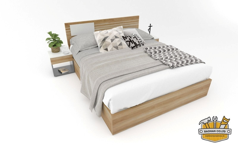 Giường ngủ gỗ Veneer